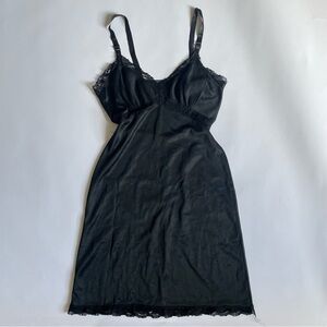 Vintage Black Lace Slip Dress